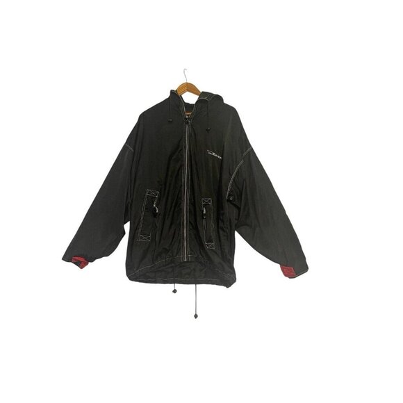 VINTAGE BEAR Windbreaker JACKET Logo MEN'S SIZE Large Black - Picture 11 of 11